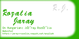 rozalia jaray business card